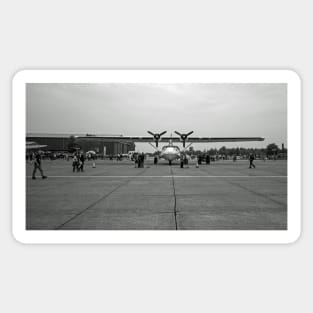 Man walking across consolidated PBY-5A Catalina Sticker